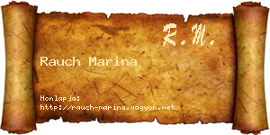 Rauch Marina névjegykártya